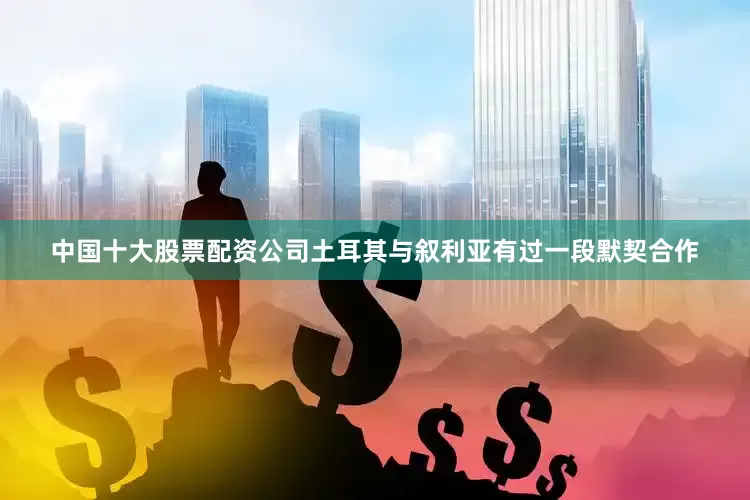中国十大股票配资公司土耳其与叙利亚有过一段默契合作